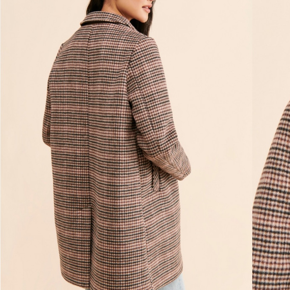 Scotch & Soda Brown Plaid Wool Coat - Picture 2 of 11